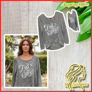 Fifth Sun - Sz S - lightweight sweater shirt ' Free Spirit ' oversized and comfy